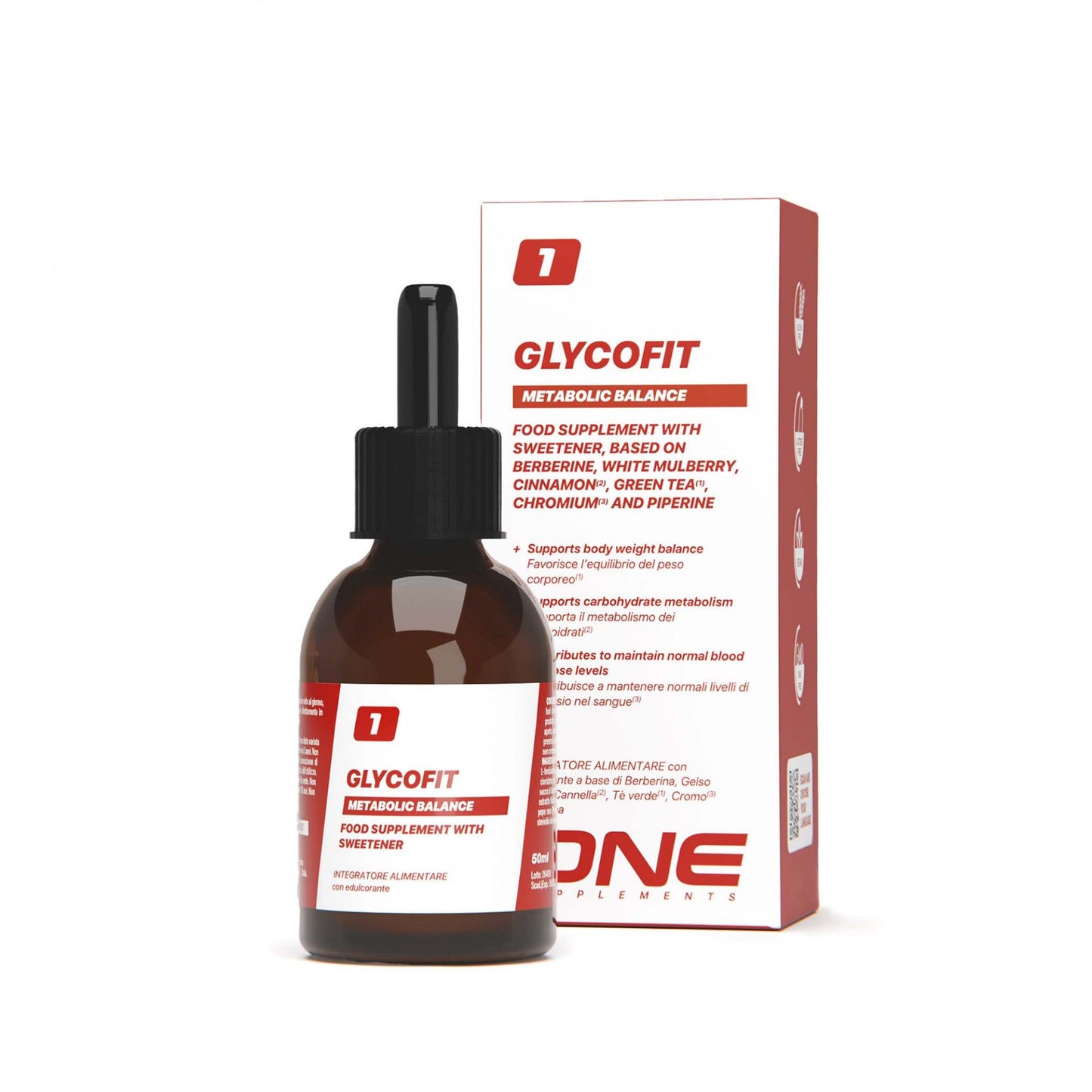 ONE Glycofit Metabolic Balance – Berberin-Komplex für Stoffwechsel & Blutzucker – 50 ml / ca. 1000 Tropfen