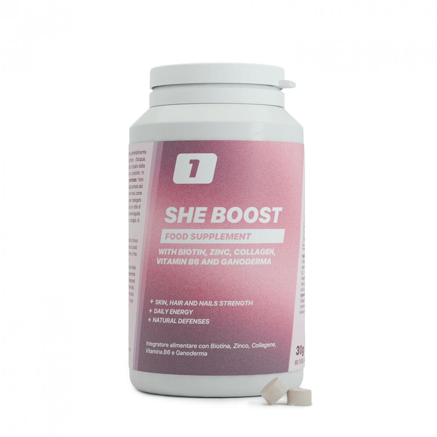 SHE BOOST - Premium Beauty- & Energie-Supplement mit Collagen B6 Zink