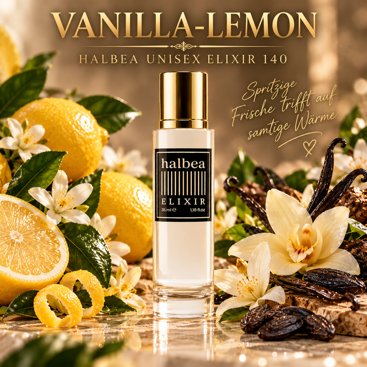 Vanilla-Lemon - Halbea 140 - Velvet Heritage - Luxus Unisex Elixir Signature-Duft