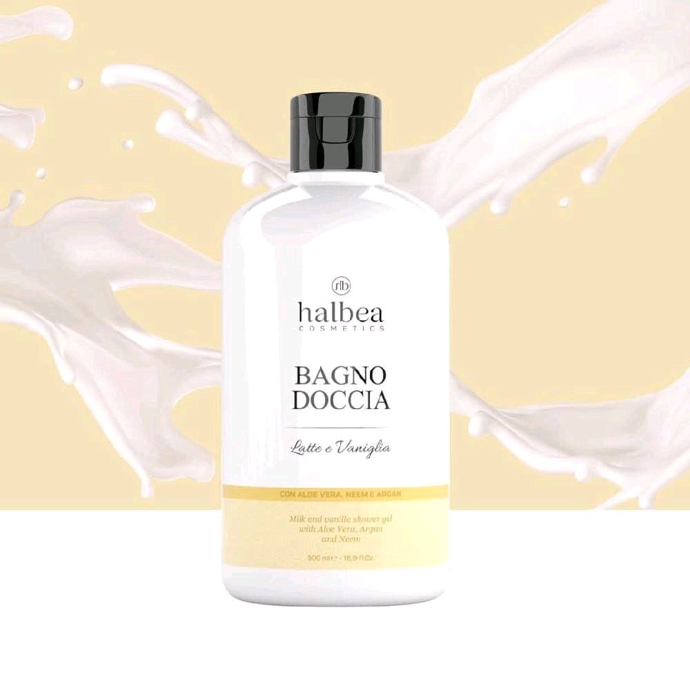 Halbea Duft + Pflege Badeschaum Duschgel - genieße die zarte Haut nach dem Baden - Arganöl Neem - 500ml Spa Erlebnis