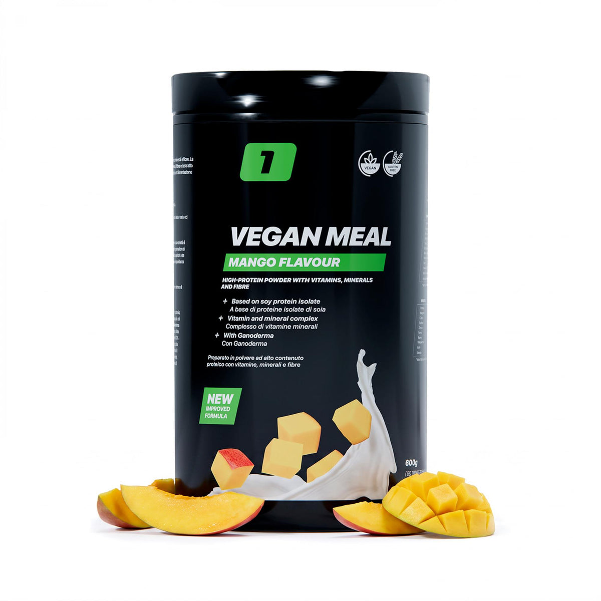 ONE SUPPLEMENTS - VeganMeal Proteinreicher Mahlzeitenersatz - Mango - 600g