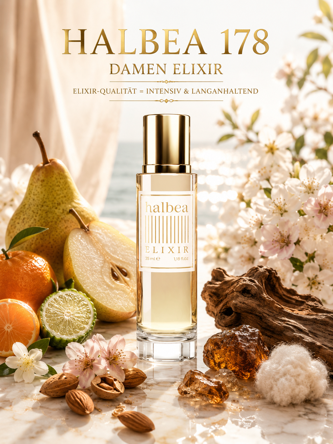 Frischer Zarter Duft - Halbea Damen Elixir 178 - mit Birne Mandelblüte Moschus