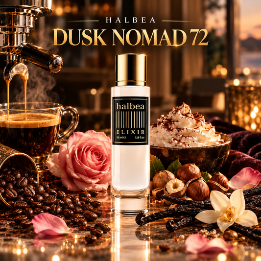 Dusk Nomad - Halbea 72 - Luxus Unisex Elixir - Gourmand Duft mit Datteln Orange Kaffee