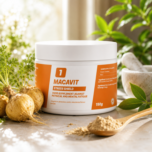 MACAVIT Stress Shield – Natürliche Energie für Körper & Geist mit MACA Power für aktive Menschen