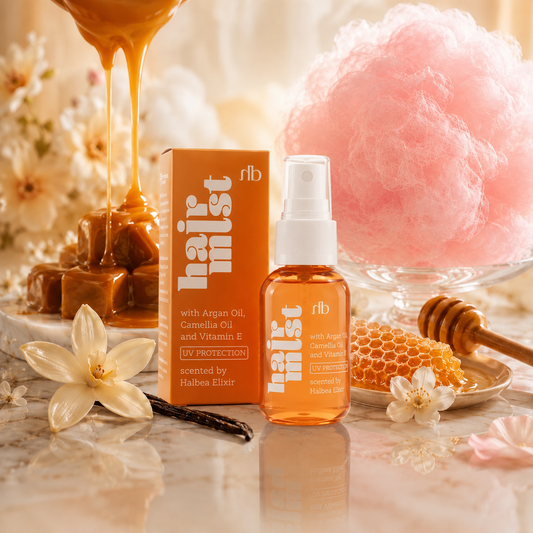 Halbea Elva 232 - Hair Mist Haarparfüm mit UV-Schutz + Arganöl - Bestseller Duft Zuckerwatte Karamell Vanille