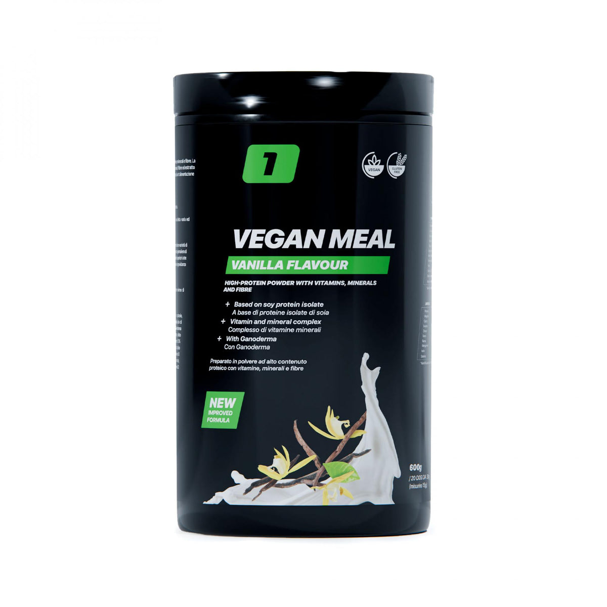 ONE SUPPLEMENTS - VeganMeal Proteinreicher Mahlzeitenersatz - Vanille - 600g