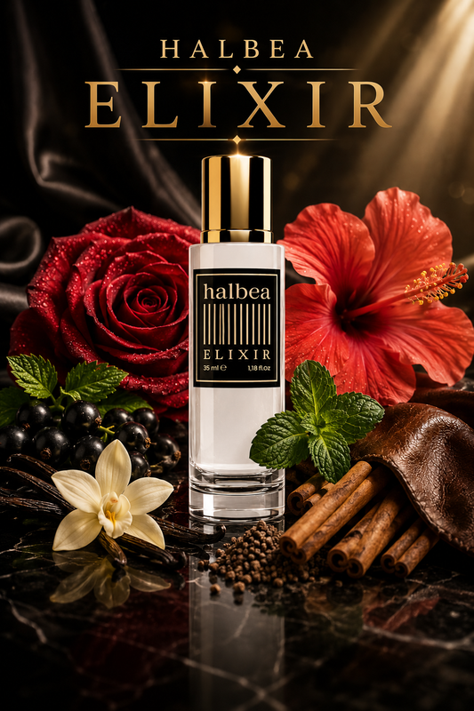 Halbea 252 - Luxus Unisex Elixir Duft mit Hibiskus Leder Minze Zimt