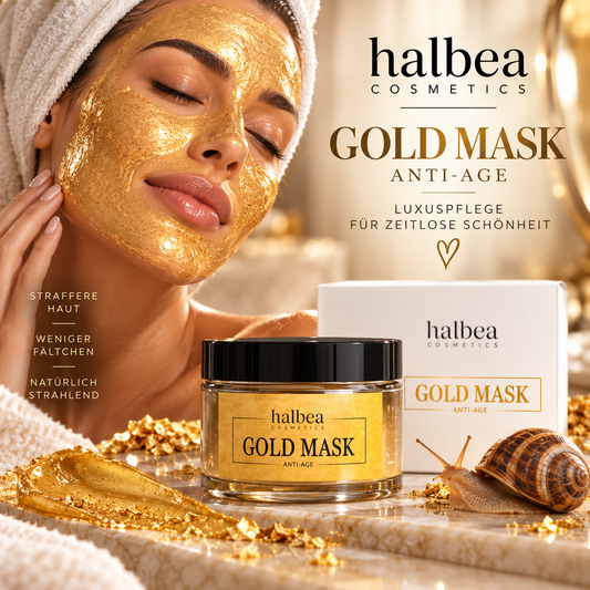 Halbea Gold Mask AntiAge Vital Glow - mit Hyaluron gegen Falten 50g