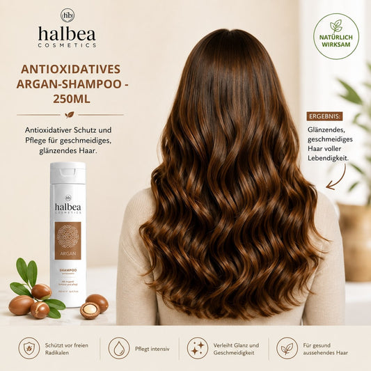 Halbea - Argan Shampoo - Haarpflege - für glänzendes Haar
