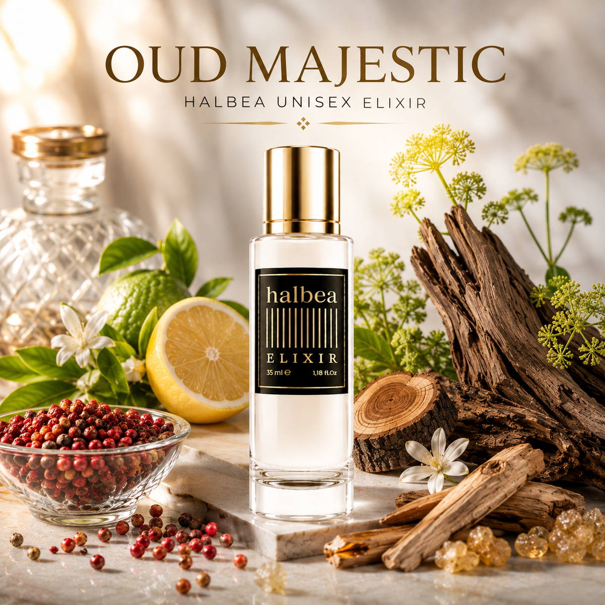 Oud Majestic Heritage - Halbea 262  - Luxus Unisex Elixir Duft - Holzig Moschus