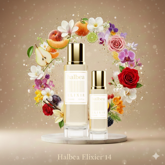 Grace Ode - Halbea 14 - Fruchtig-Blumig - Damen Luxus Elixir mit Melone Pfirsich Freesie Vanille