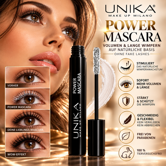 UNIKA - Power Mascara + Intensive Mascara Wimperntusche Volumen + Lange Wimpern