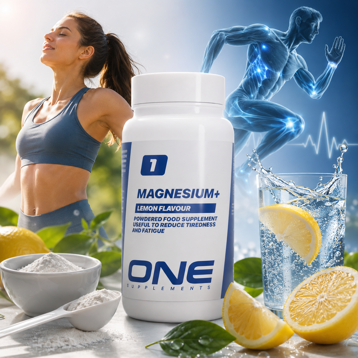 ONE Magnesium+ Hoch bioverfügbares Magnesium - Gegen Müdigkeit & für normale Muskelfunktion Nervensystem