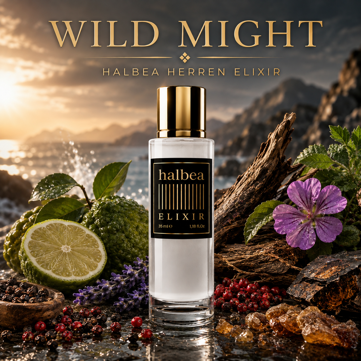 Wild Might - Halbea 75 - Luxus Herren Elixir Duft mit Extraklasse