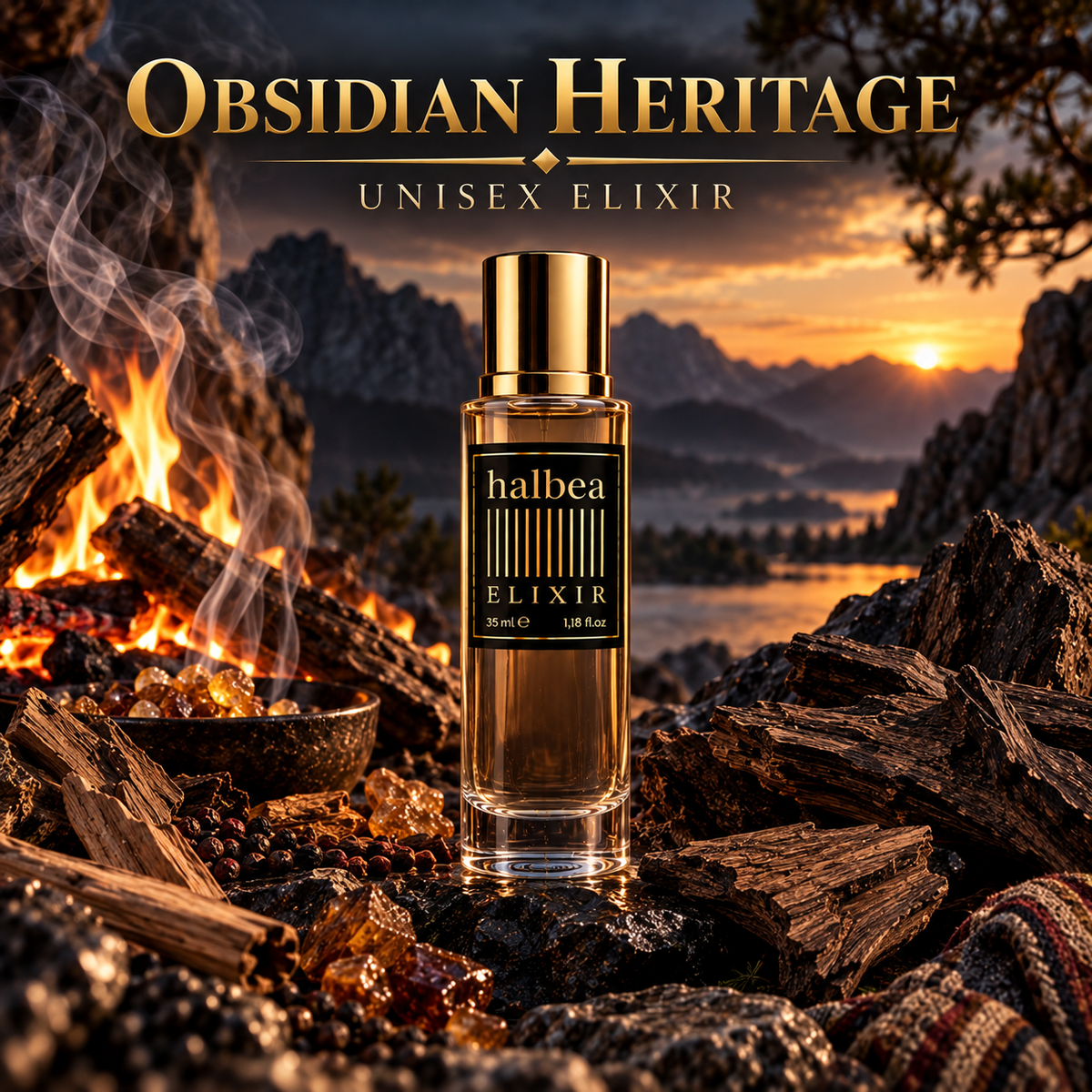 Obsidian Heritage - Halbea 263 - Luxus Unisex Elixir - Duft mit würzige Noten Lakritz Patchouli