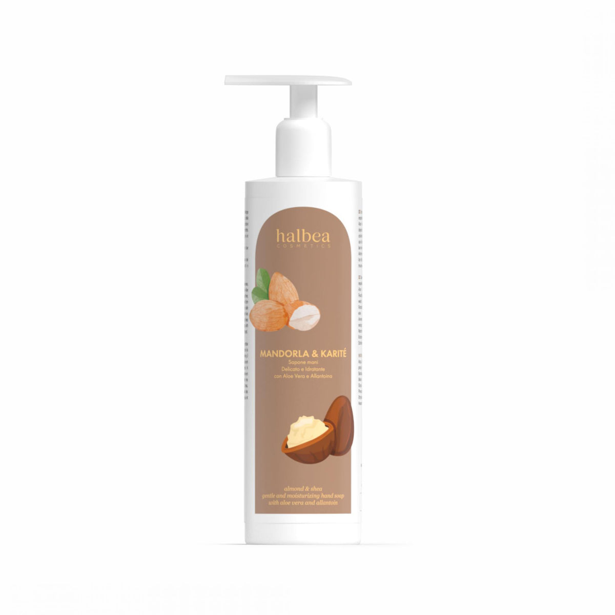 Halbea Handseife mit Mandel und Sheabutter mit Aloe Vera und Allantoin - 250ml