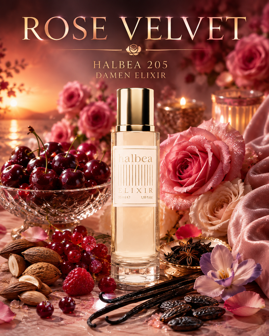 Rose Velvet - Halbea 205 - Luxus Damen Elixir - Fruchtig Pudrig Süss
