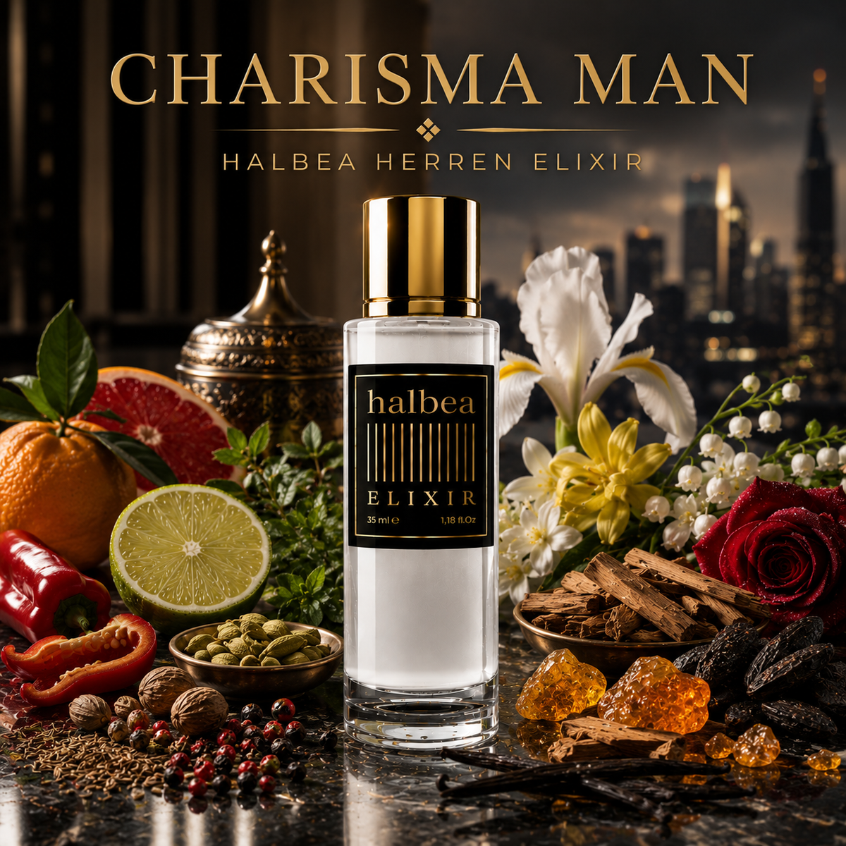Charisma Man - Halbea 236 - Maskulin Herren Luxus Elixir - Würzig - Holzig - Orientalisch