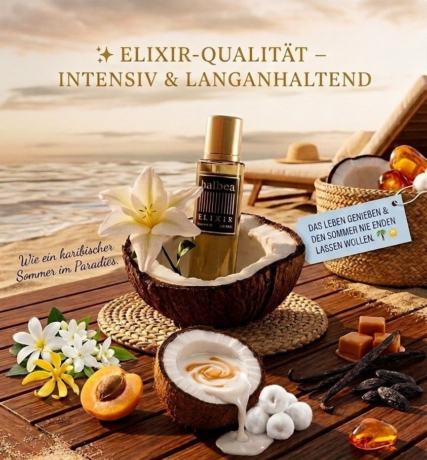 Coconut Kiss - Halbea 253 - Luxus Unisex Elixir Duft - paradiesischer Sommerduft
