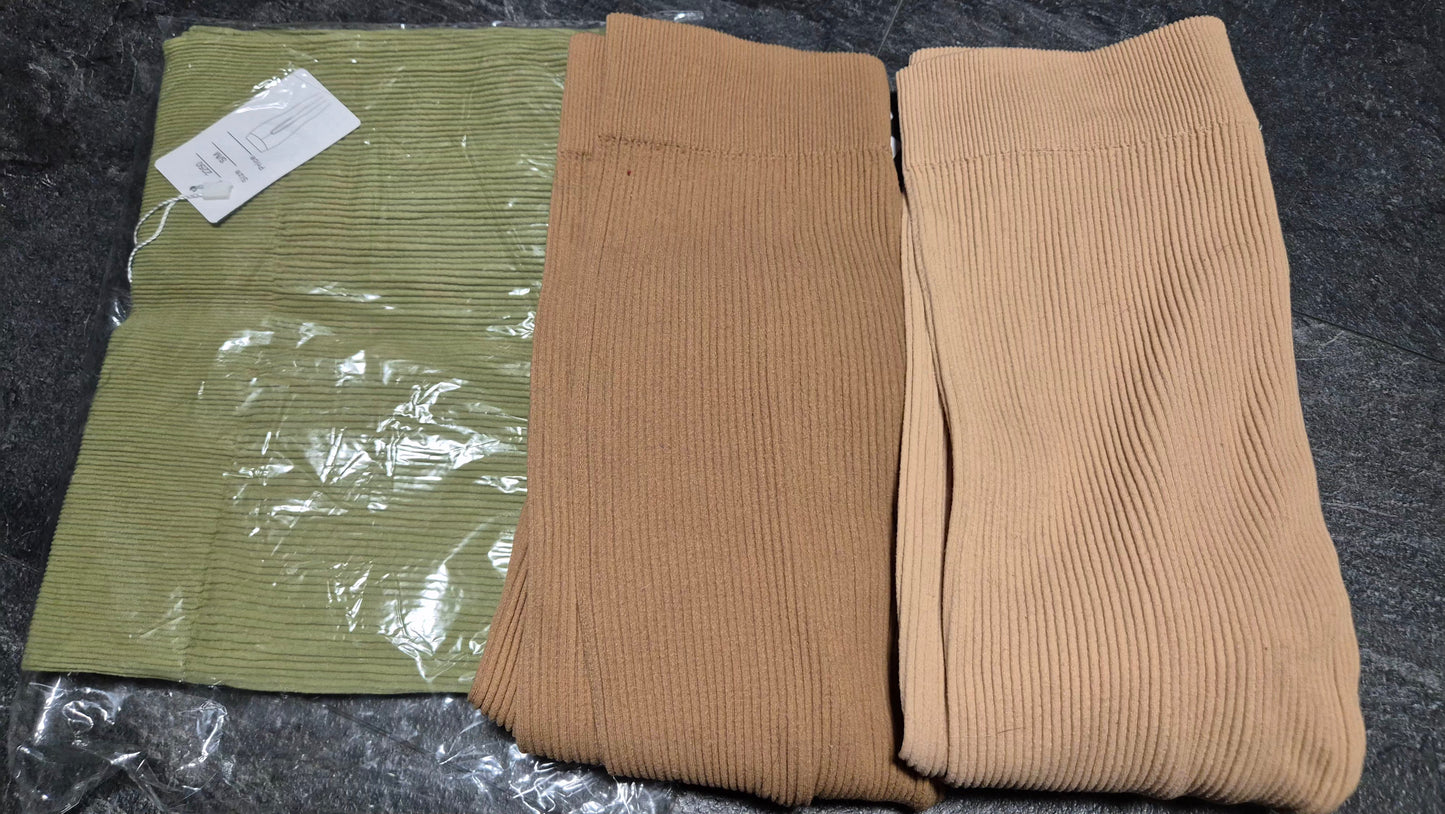Stylische Rippoptik Leggings Shape in 5 Farben S/M