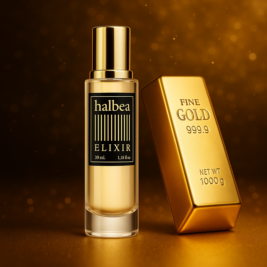 Fairless Gold - Halbea 27 - Herren Elixir Duft mit Minze Rose Amber Leder