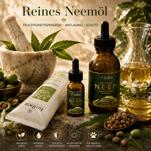 Halbea Bio Neemöl 100 % – Natürliches Pflegeöl für Haut & Körper