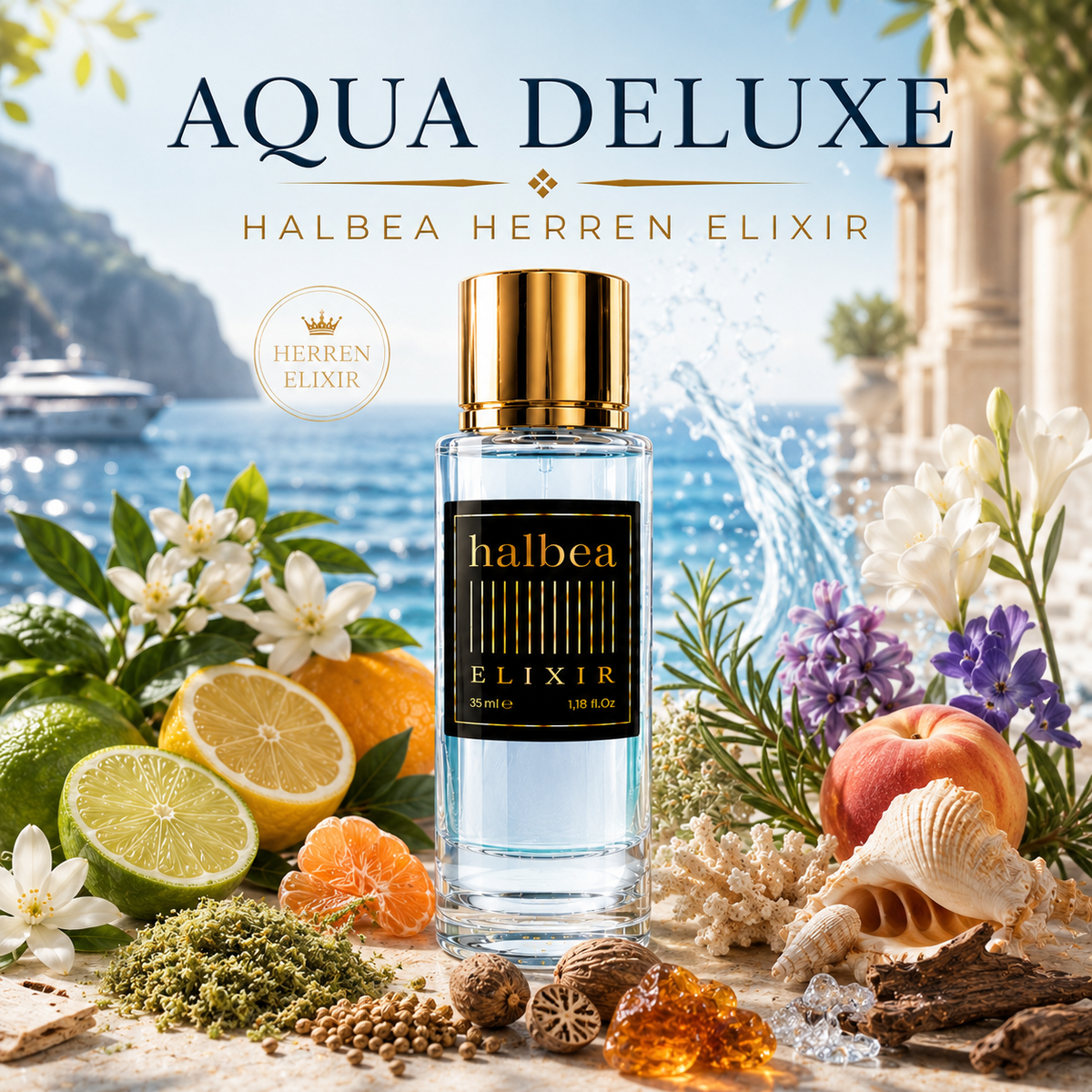 Aqua Deluxe - Halbea 9 - Herren Elixir Duft - Frisch Spritzig