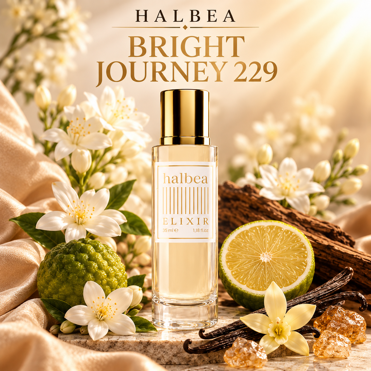 Bright Journey - Halbea 229 - Luxus Damen Elixir Duft - Blumig Frisch mit Vanille